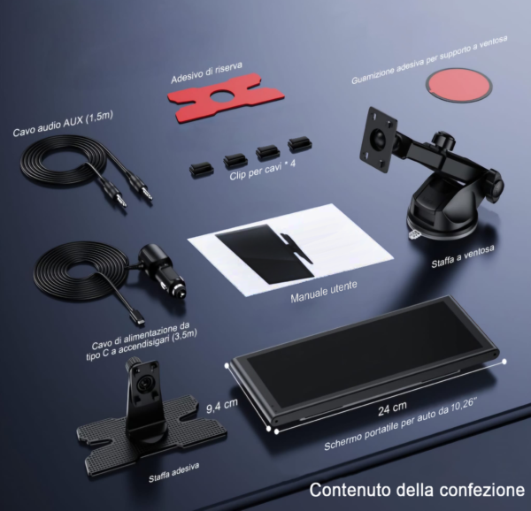 Schermo CarPlay | HyperAuto™ contenuto della confezione