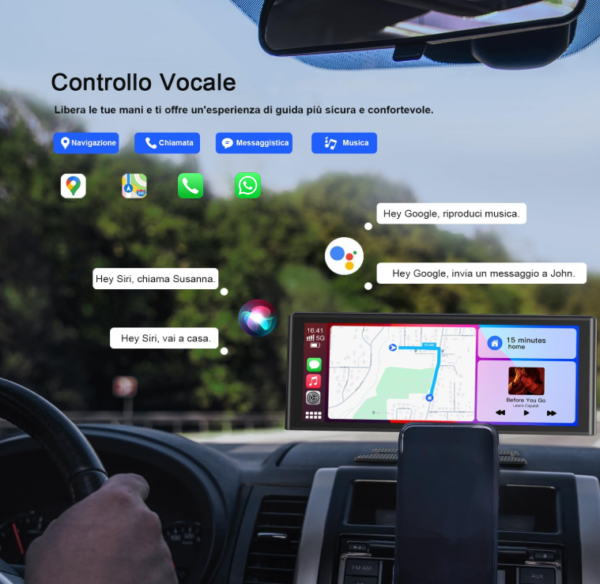 Schermo CarPlay | HyperAuto™ con possibilità di controllo vocale