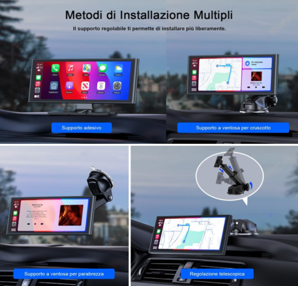 Schermo CarPlay | HyperAuto™ 4 metodi di istallazione